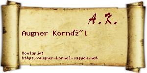 Augner Kornél névjegykártya